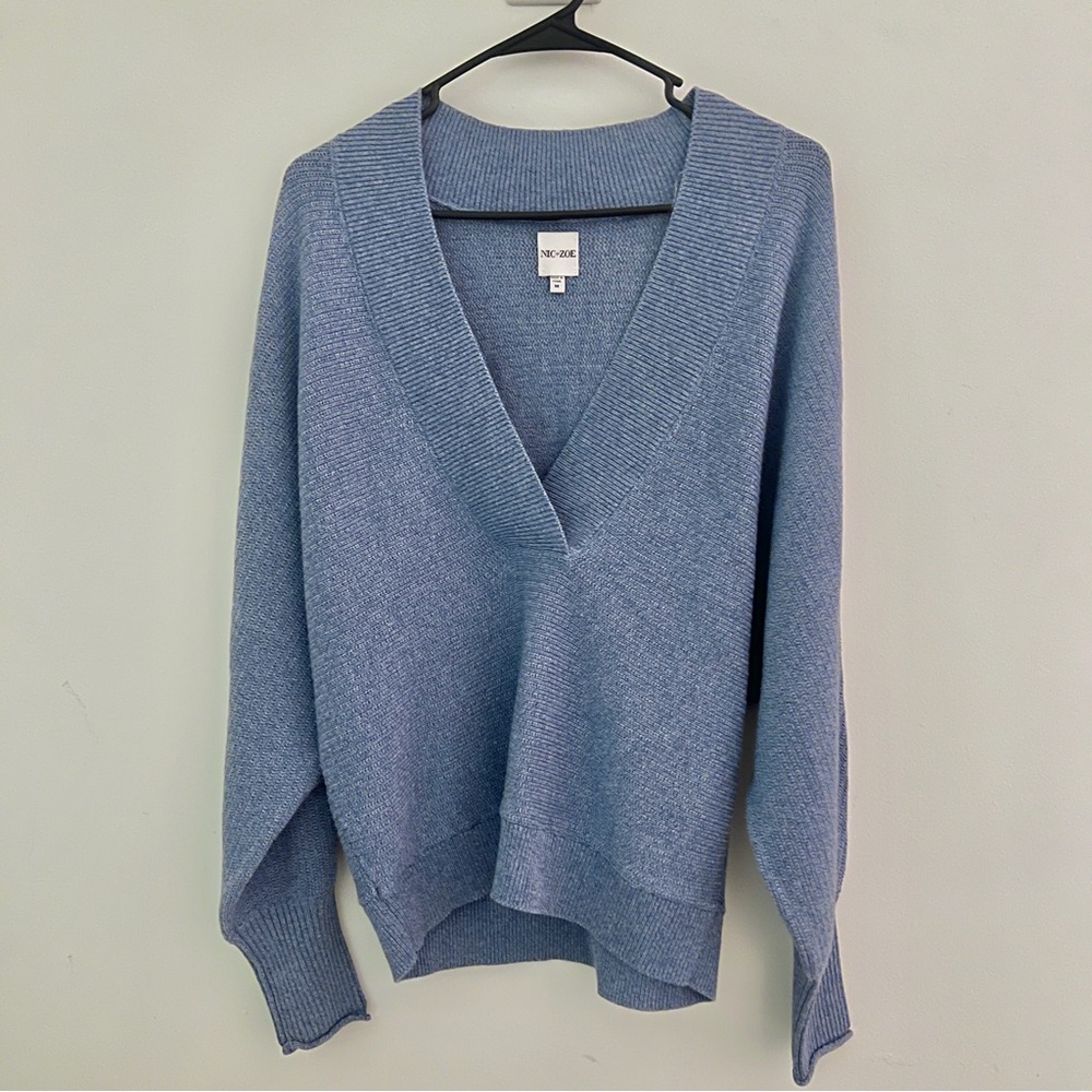 NIC+ZOE Deep Dive V-neck sweater